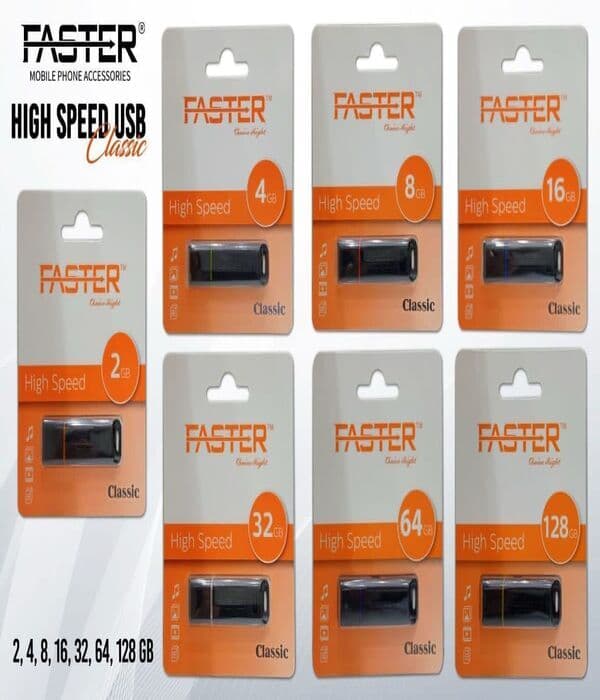 Clé USB Flash Drive FASTER - 2 Go, 4 Go, 8 Go, 16 Go, 32 Go, 64 Go, 128 Go